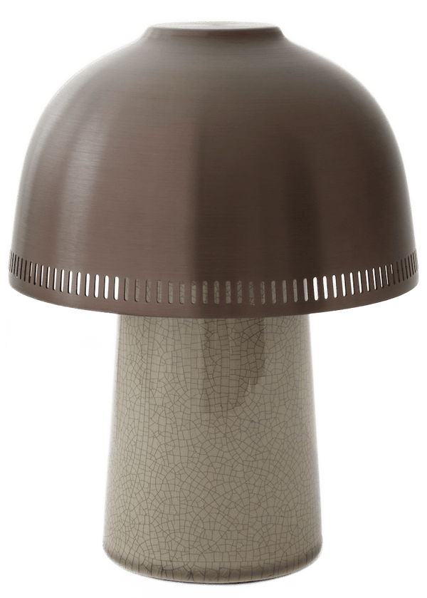 Raku SH8 Portable Lamp - &Tradition - Table + Task - Beige Grey & Bronzed - HORNE