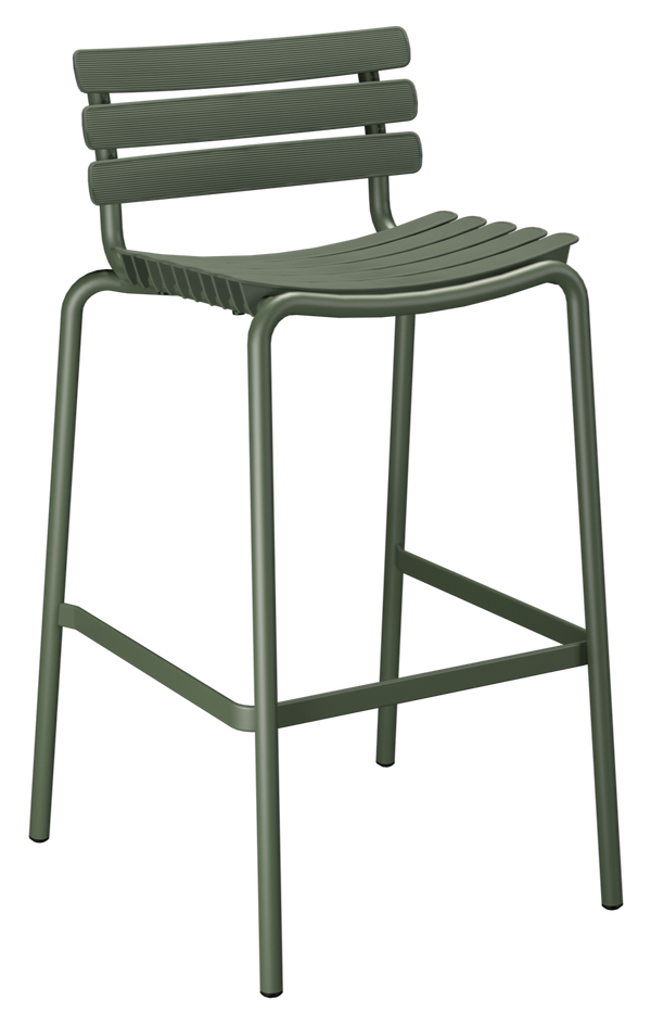 ReCLIPS Outdoor Bar Chair - HOUE - Outdoor Furniture - Olive Green - HORNE