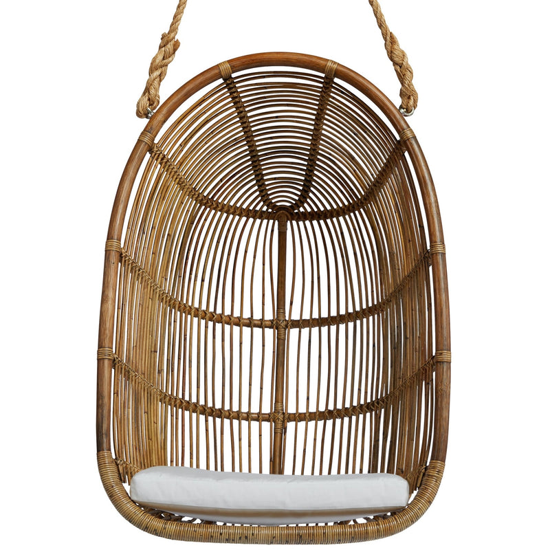 Renoir Rattan Hanging Swing Chair - Sika Design - Chairs - Antique - Tempotest White Canvas - HORNE