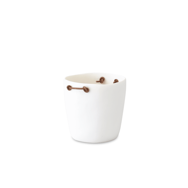 Resin Champagne Bucket - Leather Handles - Tina Frey - Barware - White - HORNE