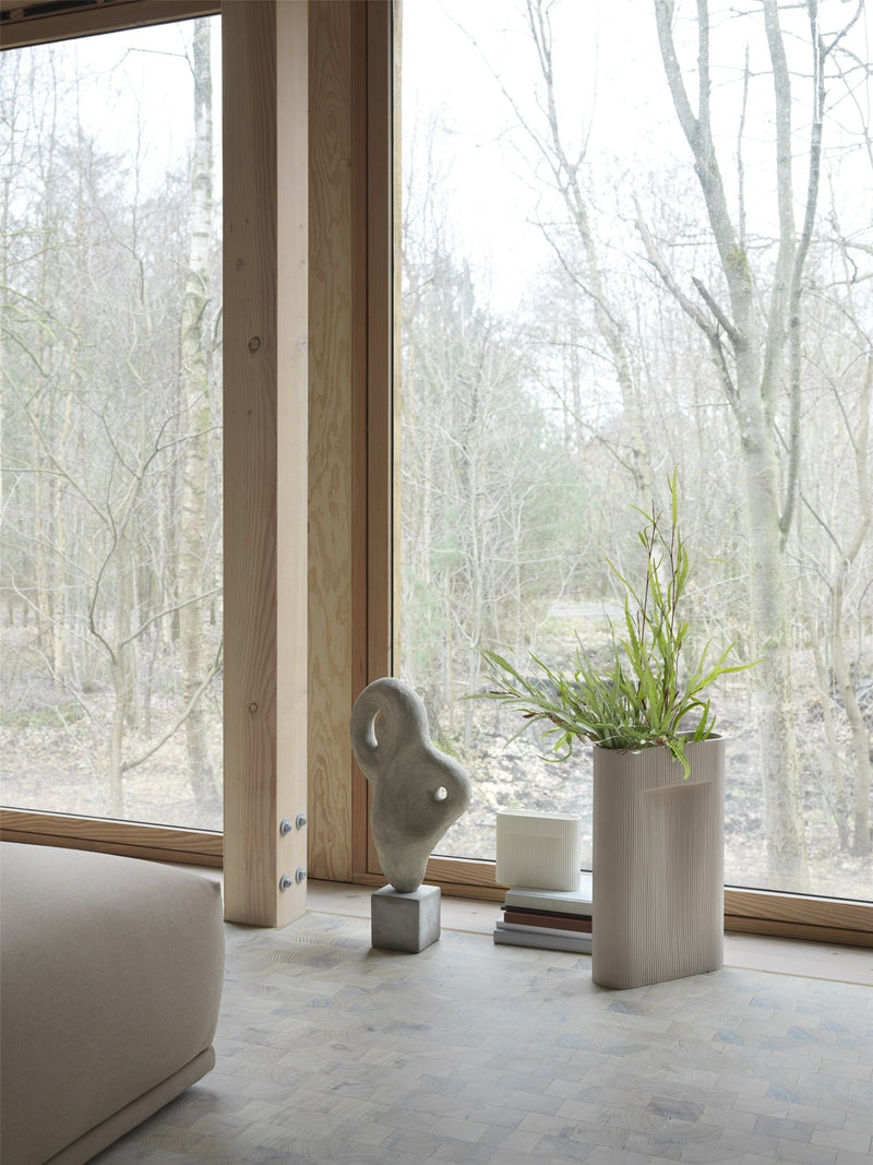 Ridge Vase - Muuto Vases - Small - Beige - HORNE