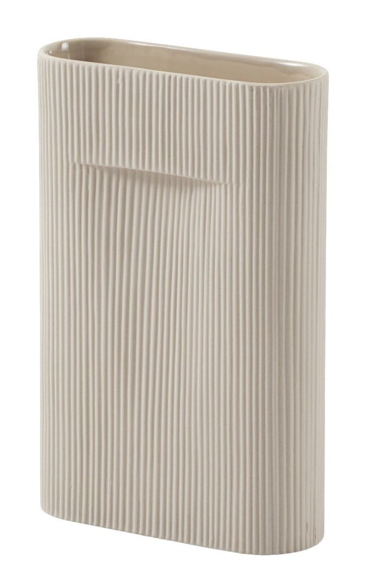 Ridge Vase - Muuto Vases - Small - Beige - HORNE
