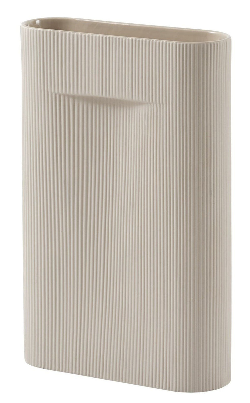 Ridge Vase - Muuto Vases - Small - Beige - HORNE