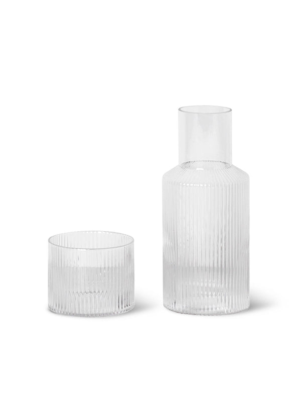 Ripple Carafe Set - Clear - Ferm Living - Carafes + Pitchers - HORNE