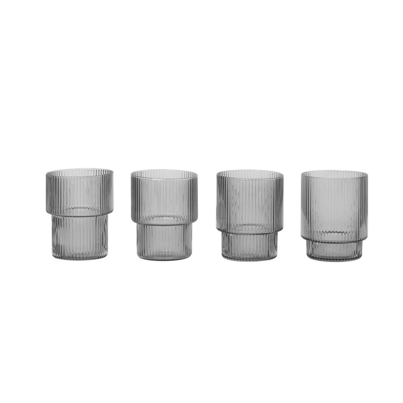 Ripple Glass - Set of 4 - Ferm Living - Glassware - HORNE