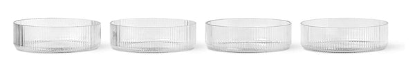 Ripple Serving Bowls - Set of 4 - Ferm Living - Serveware - Clear - HORNE