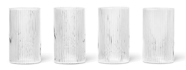 Ripple Verrines - Set of 4 - Ferm Living Glassware - Clear - HORNE