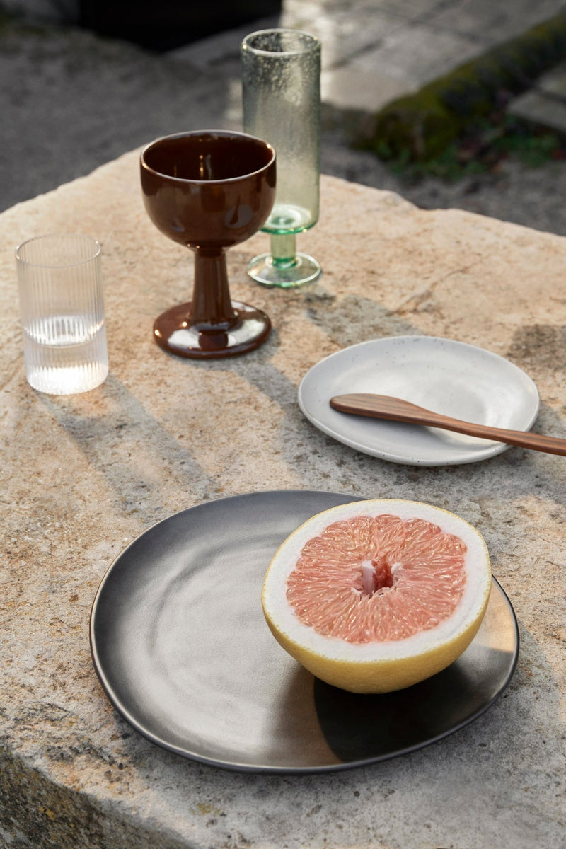 Ripple Verrines - Set of 4 - Ferm Living  Glassware - Smoked Grey - HORNE