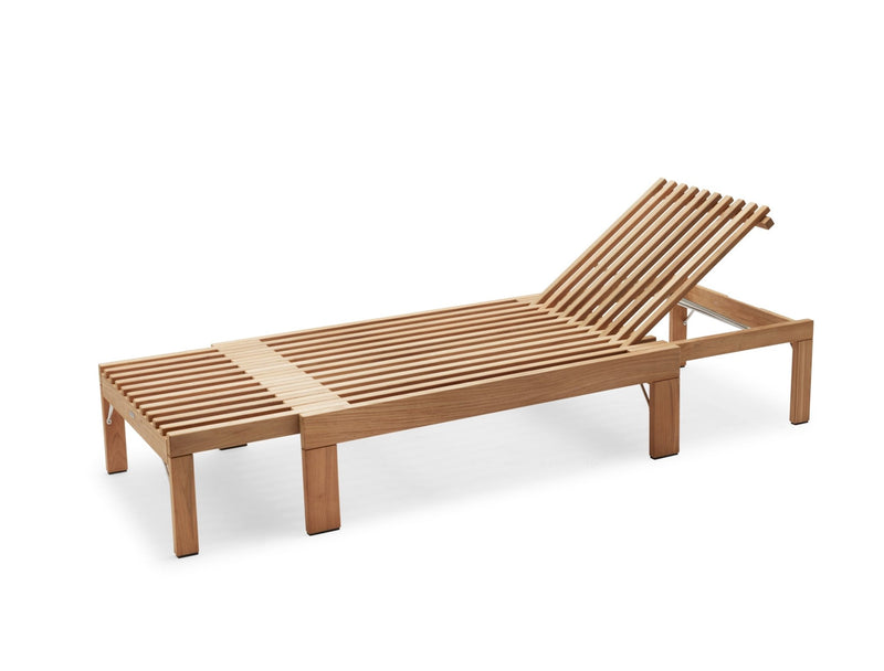 HORNE Riviera Folding Teak Sunbed Lounger
