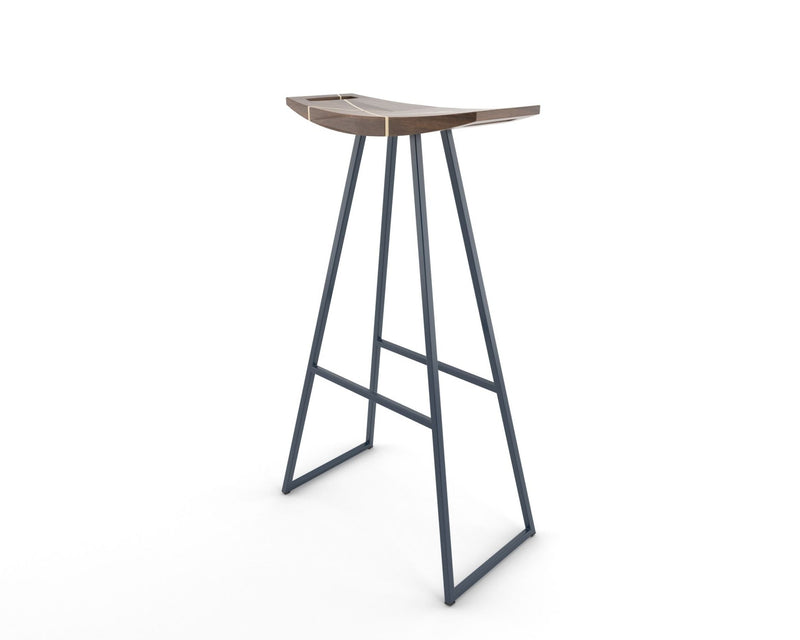 Roberts Bar Stool - Tronk - Stools + Benches + Ottomans - Walnut - Green - HORNE