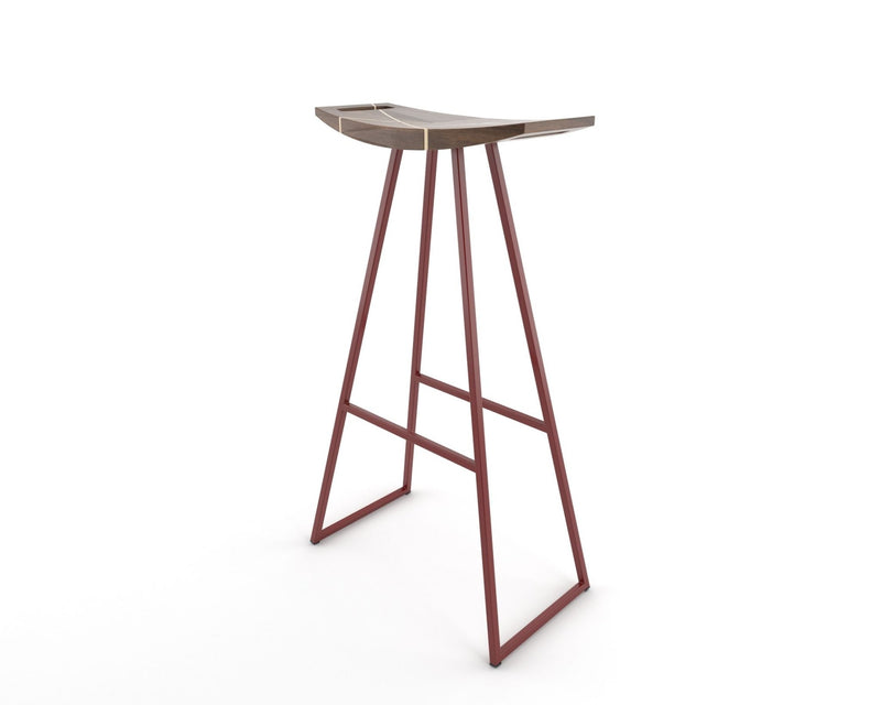 Roberts Bar Stool - Tronk - Stools + Benches + Ottomans - Walnut - Green - HORNE