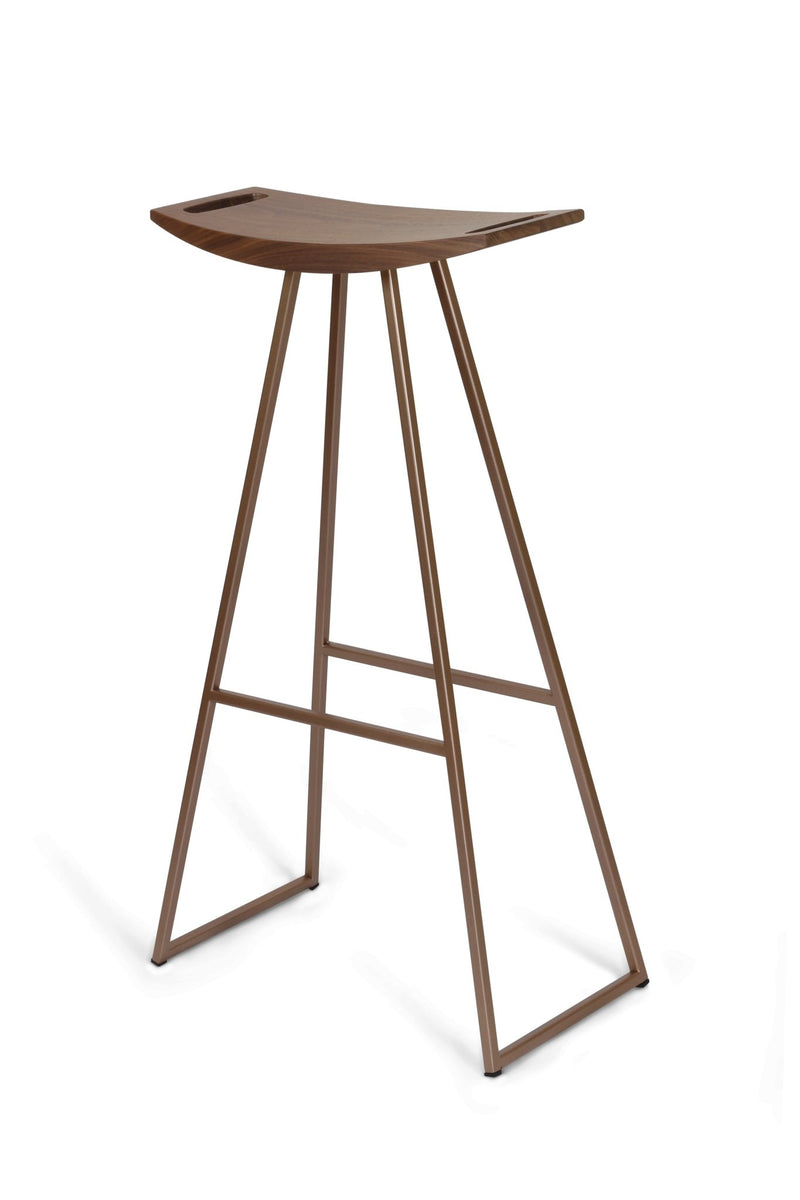 Roberts Bar Stool - Tronk - Stools + Benches + Ottomans - Walnut - Green - HORNE