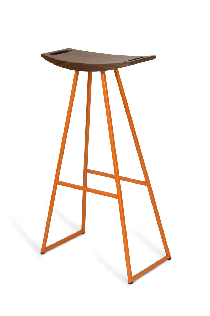 Roberts Bar Stool - Tronk - Stools + Benches + Ottomans - Walnut - Green - HORNE