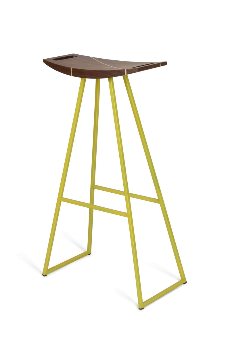 Roberts Bar Stool - Tronk - Stools + Benches + Ottomans - Walnut - Green - HORNE
