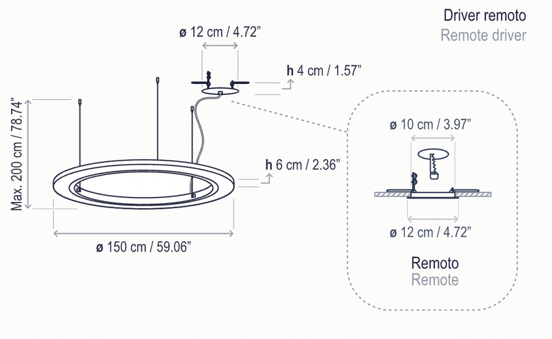 Roda S/150 LED Dimmable Pendant - Bover - Pendants - Cream - Surface Canopy - HORNE