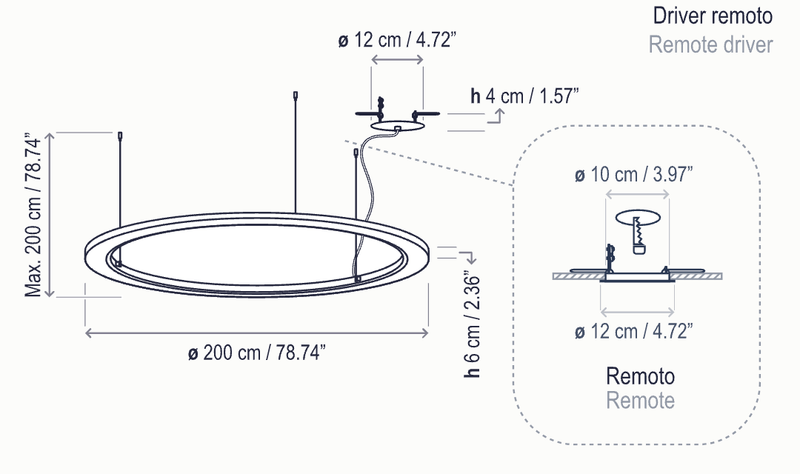Roda S/200 LED Dimmable Pendant - Bover - Pendants - Cream - Surface Canopy - HORNE