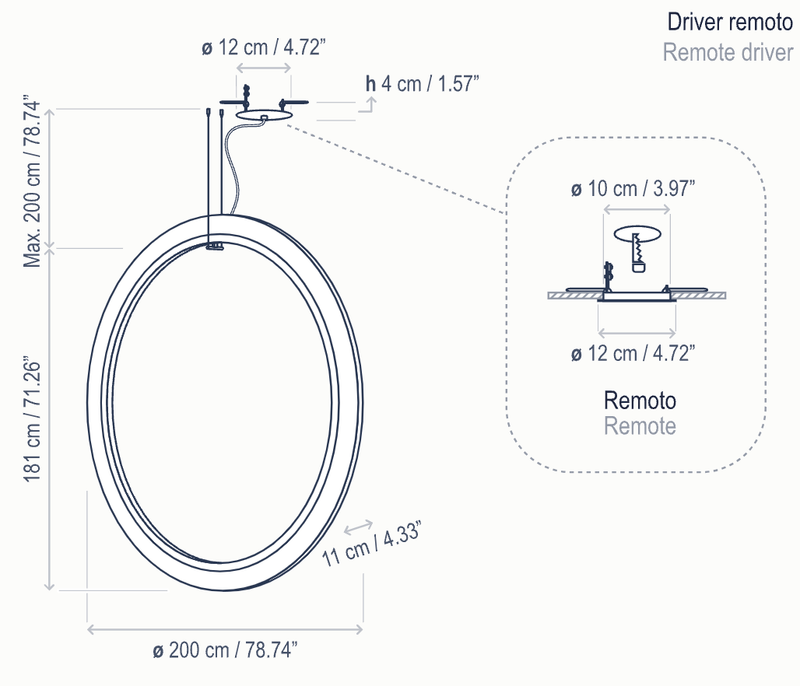 Roda S/200/V LED Dimmable Pendant - Bover - Pendants - Cream - Surface Canopy - HORNE