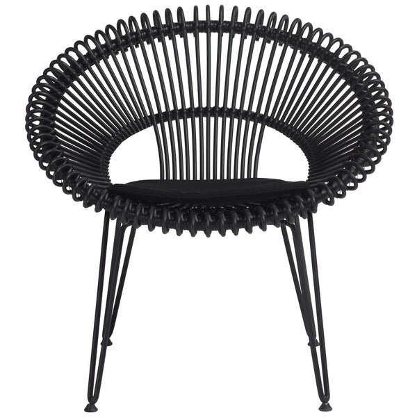 Roy Lazy Chair - Vincent Sheppard - Outdoor Furniture - Black - Sunbrella Black - HORNE