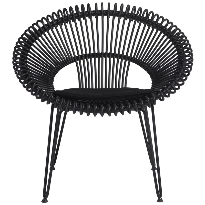 Roy Lazy Chair - Vincent Sheppard - Outdoor Furniture - Black - Sunbrella Black - HORNE