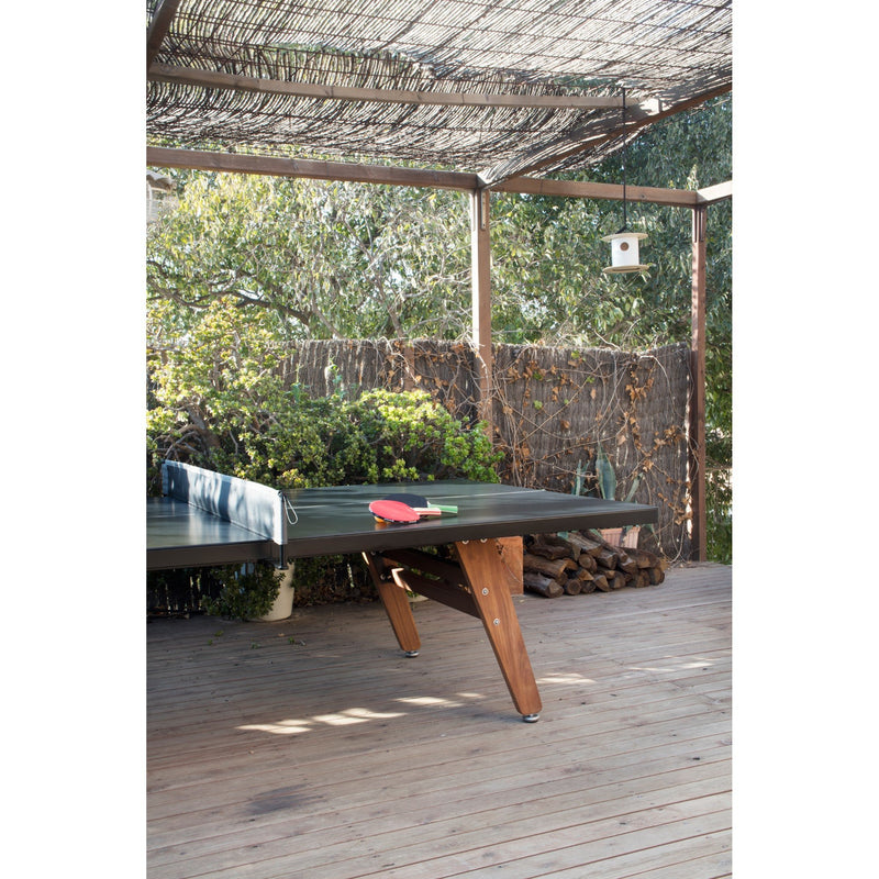 RS Stationary Ping Pong Table Indoor/Outdoor - RS Barcelona  - Black - No PVC Cover - HORNE
