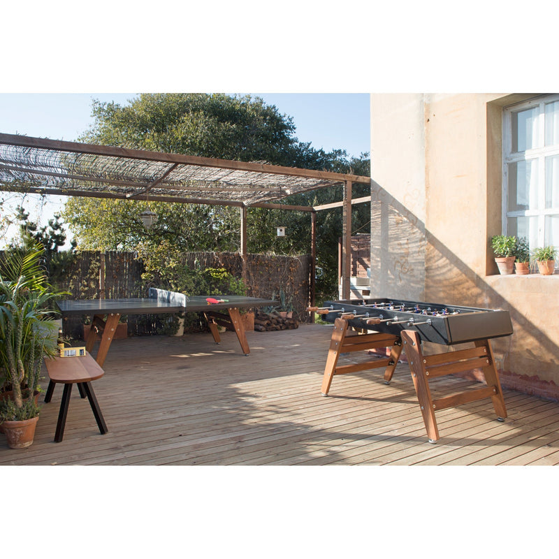 RS3 Indoor Foosball Table - Iroko Wood Legs - Black