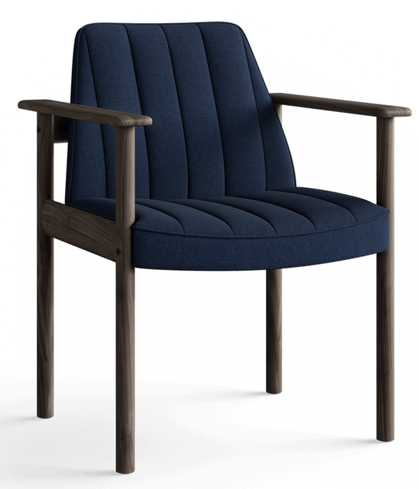 Ry Armchair - Eikund - Chairs - Textile Blackened Blue - Oiled Oak - HORNE