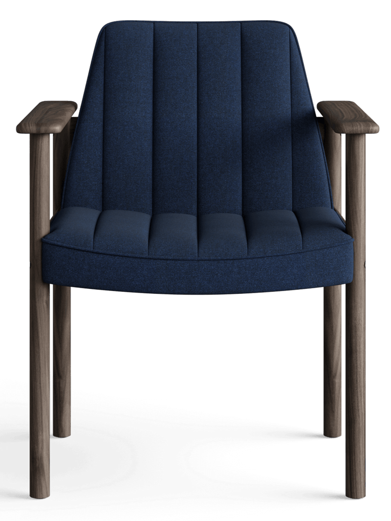 Ry Armchair - Eikund - Chairs - Textile Blackened Blue - Oiled Oak - HORNE
