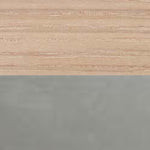 White Pigmented Oak + Satin Chrome Base