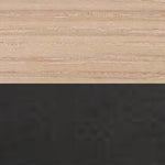 White Pigmented Oak with Black Coated Base