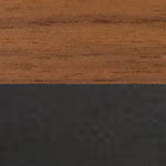 Walnut Veneer + Black Coated Base