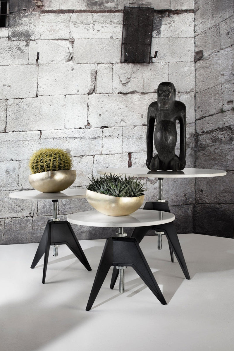 Screw Cafe Table - Tom Dixon - Tables + Desks - White Marble - HORNE