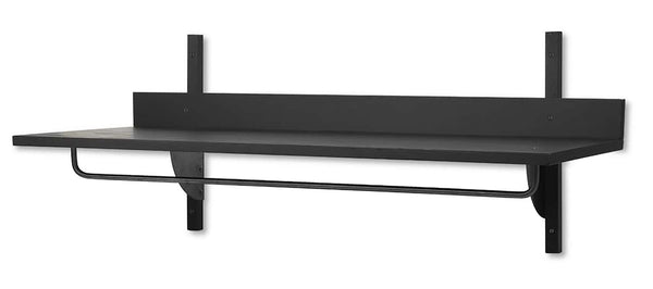Sector Rack Shelf - Ferm Living - Shelving - Black Ash/ Black Brass - HORNE