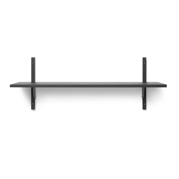 Sector Single Wide - Ferm Living - Shelving - Dark Stained Ash/Black Brass - HORNE