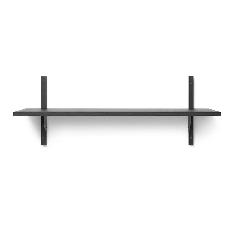Sector Single Wide - Ferm Living - Shelving - Dark Stained Ash/Black Brass - HORNE