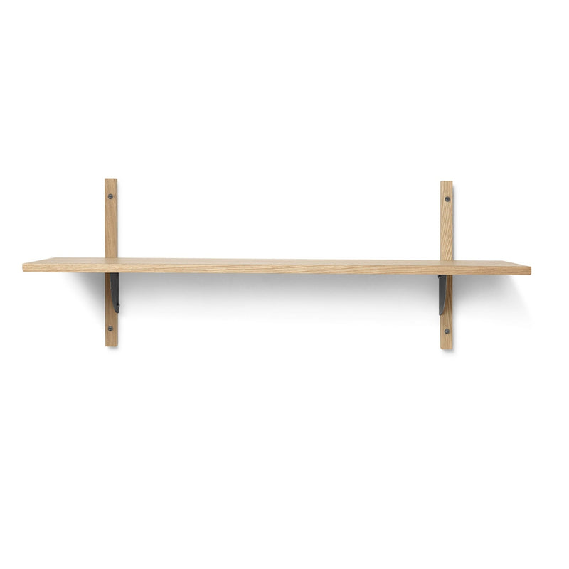 Sector Single Wide - Ferm Living - Shelving - Dark Stained Ash/Black Brass - HORNE