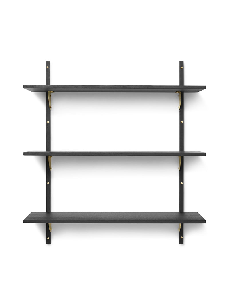 Sector Triple Wide - Ferm Living - Shelving - Natural Oak/Brass - HORNE