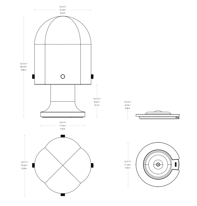 Seine Portable Lamp - Gubi - Outdoor Lights - HORNE