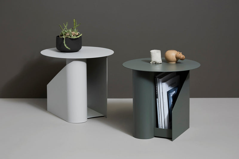 Sentrum Side Table - Woud - Outdoor Furniture - Warm Grey - HORNE
