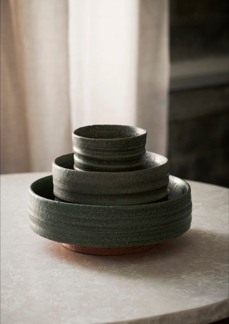 Serena Bowl - Ferm Living - Serveware - Small - Green - HORNE
