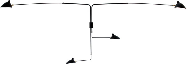 Serge Mouille 4-Rotating Straight Arms Sconce