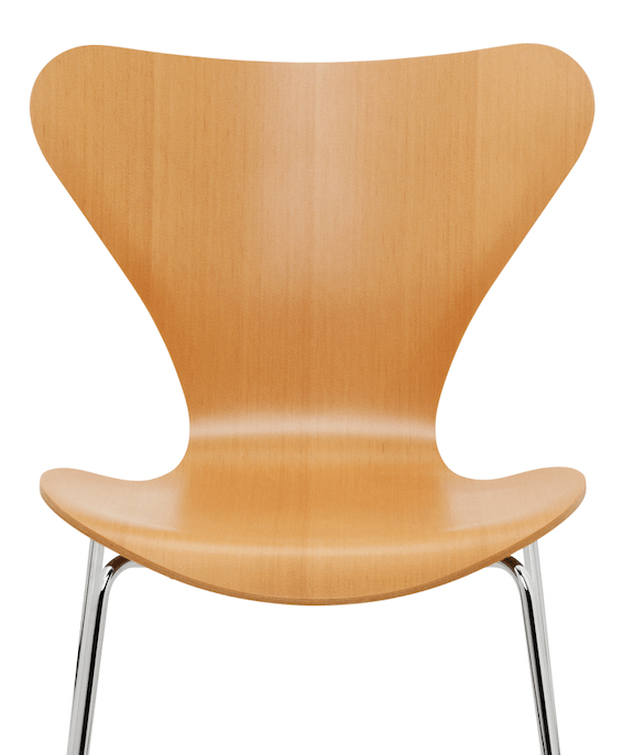 Series 7 - Clear Lacquered - Fritz Hansen - Chairs - Cherry - Chromed Steel - HORNE