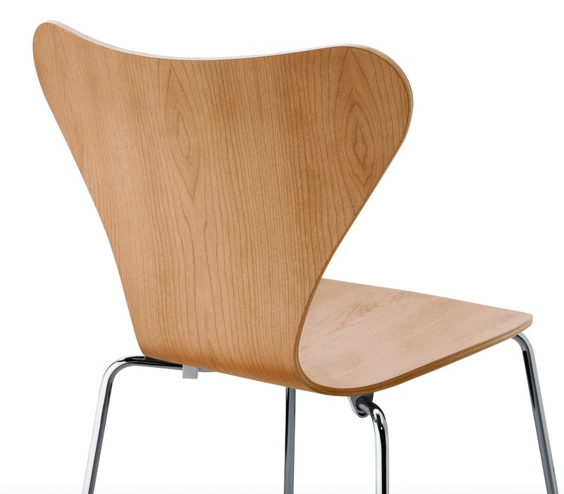 Series 7 - Clear Lacquered - Fritz Hansen - Chairs - Cherry - Chromed Steel - HORNE