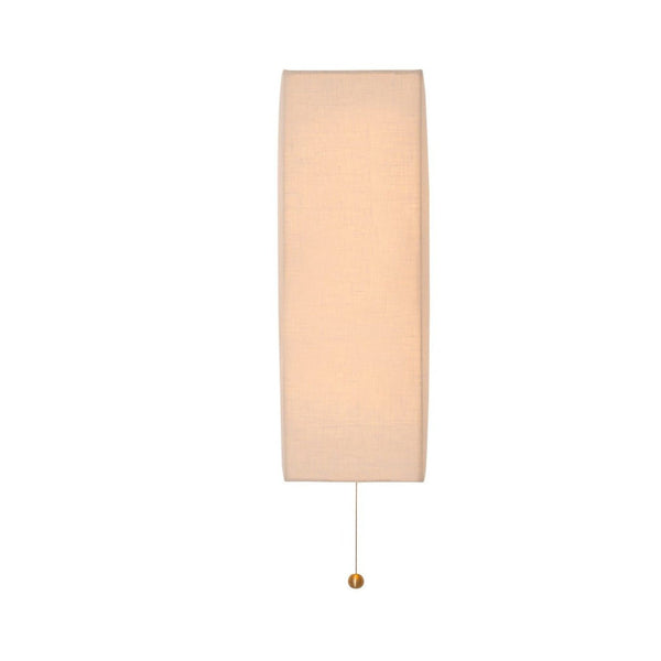 Shaded Block Wall Sconce - Workstead - Wall Sconces - Hewn Brass - With Pull Chain - HORNE