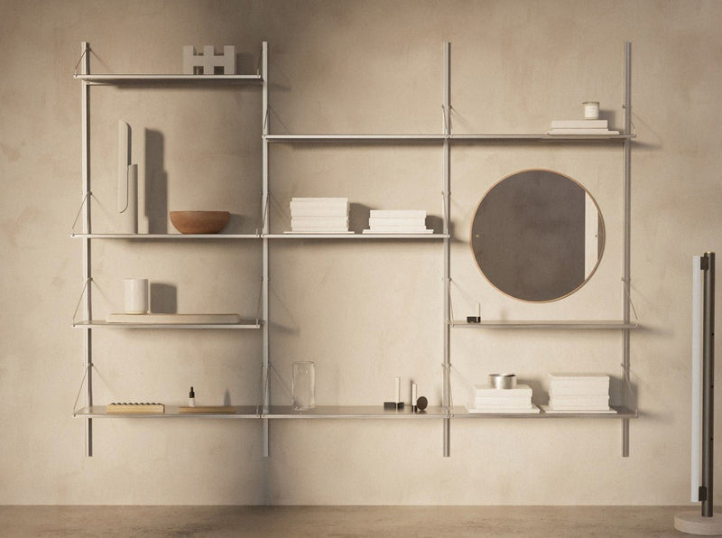 Shelf Library - Triple Section - Frama - Storage + Organization - Stainless Steel - HORNE