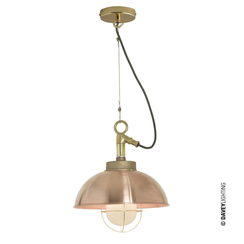 Shipyard Pendant - Davey Lighting - Outdoor Lights - Galvanized Steel, Clear Glass - HORNE