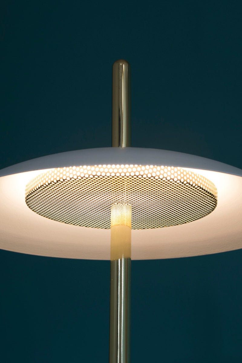 Signal Floor Lamp - Souda - Floor Lamps - White x Brass - 2700K - Warm White - HORNE