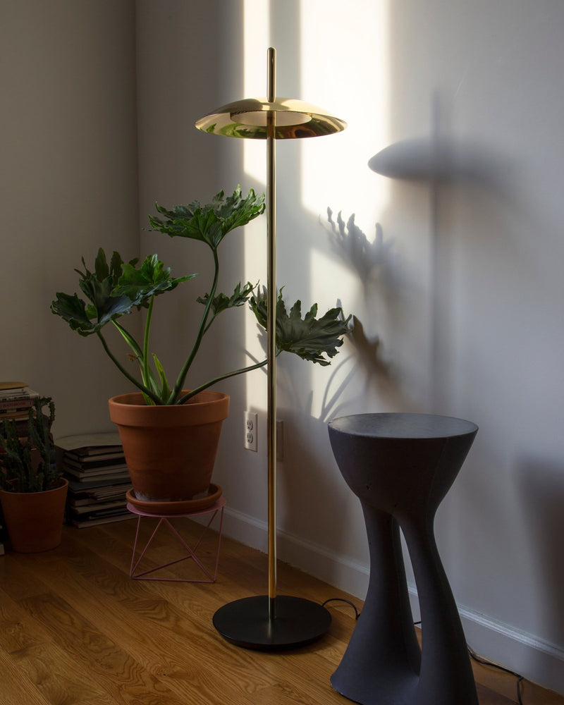 Signal Floor Lamp - Souda - Floor Lamps - White x Brass - 2700K - Warm White - HORNE