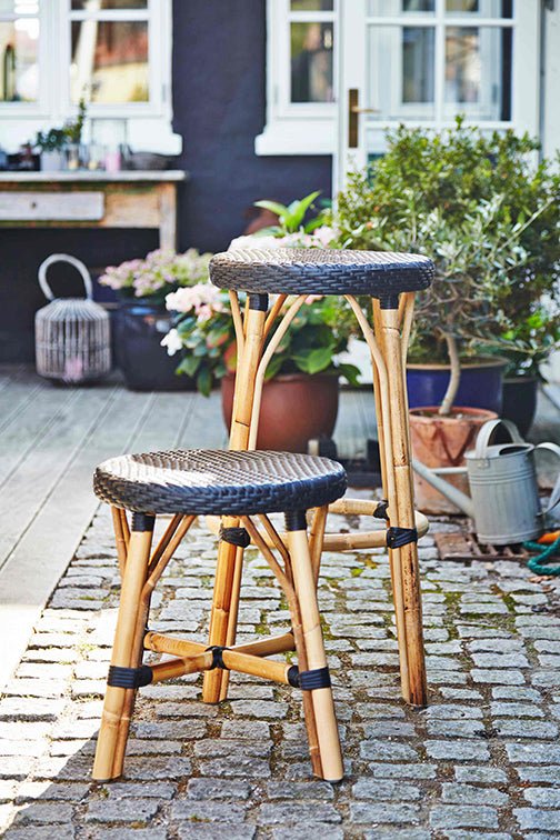 Simone Counter Stool - Sika Design - Stools + Benches + Ottomans - Black / Black Dots - HORNE