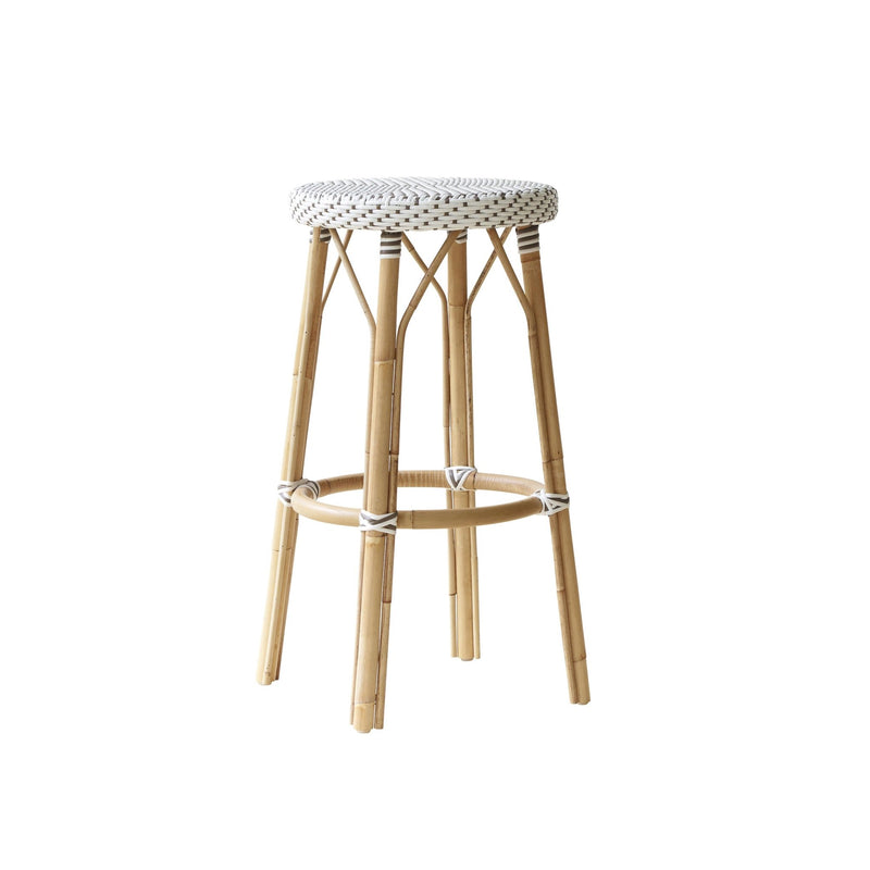 Simone Rattan Bar Stool - Sika Design - Stools + Benches + Ottomans - Black / Black - HORNE