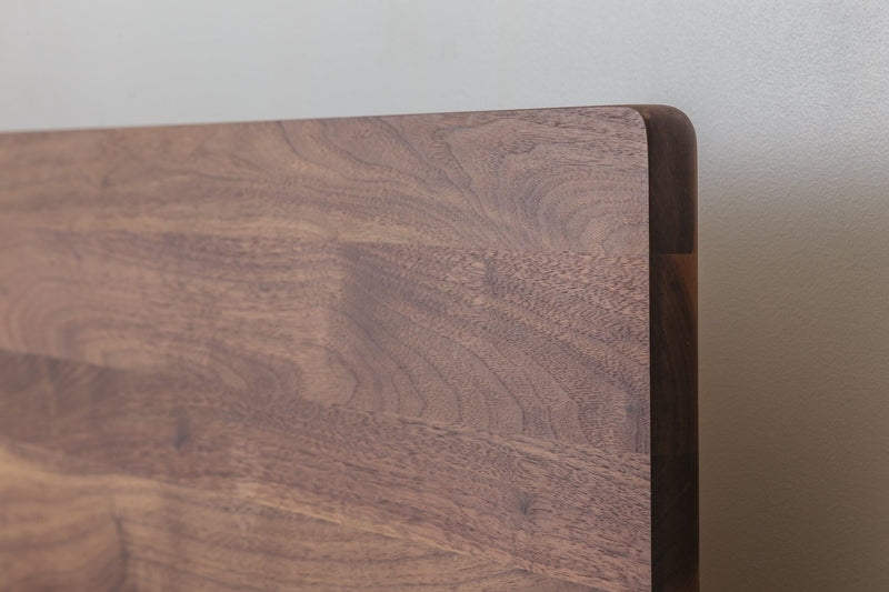 Kalon Studios Simple Solid Walnut Bed Frame